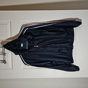 Catalina Hooded Mesh Full Zip Up Jacket Size M Blue